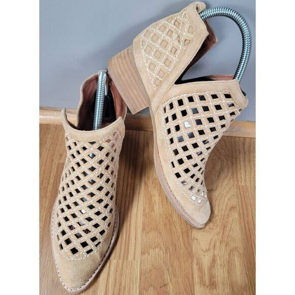 Jeffery C Western Cognac Suede Bootie 6 - Picture 1 of 8